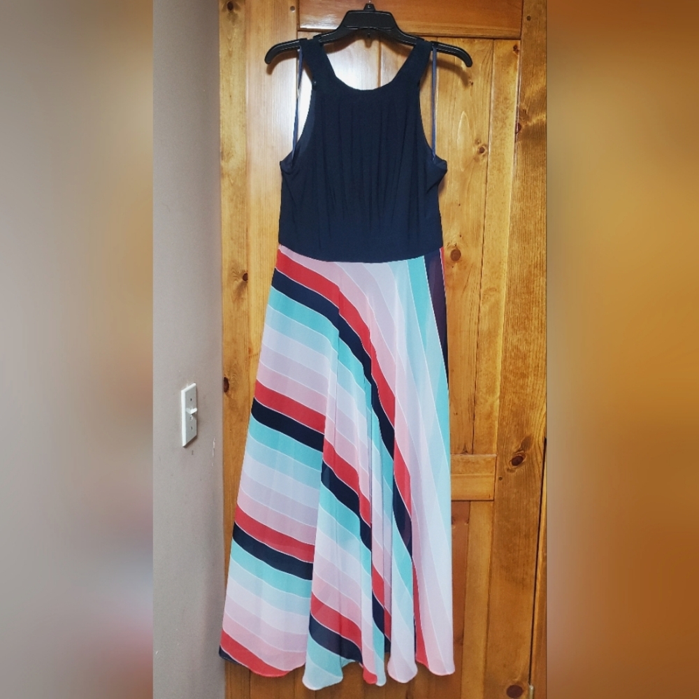 Sandra Darren Elegant Multicolor Maxi Dress